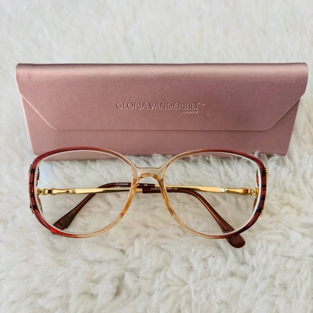 Gloria Vanderbilt Zyloware 265 Women's Multicolor Glasses Frame Only w/ case